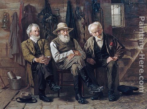 To Decide the Question painting - John George Brown To Decide the Question art painting